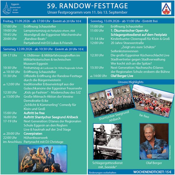 zeigt Programm der Randowfesttage 2026